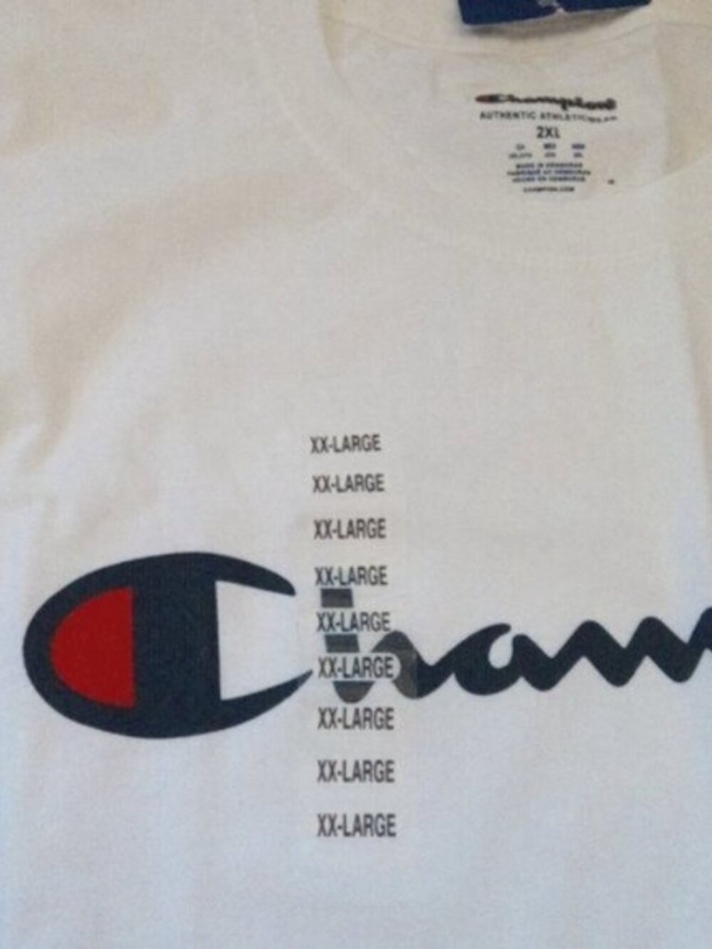 Champion Classic White T-Shirt – Men’s XXL | 100% Cotton Jersey | New With Tags - Picture 4 of 14